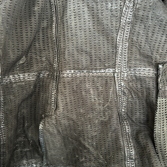 Genuine soft leather Banoeemee designer jacket/ blazer  in gunmetal silver - Picture 12 of 13